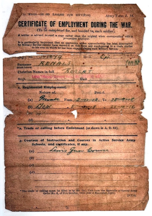 Bob's Discharge Papers