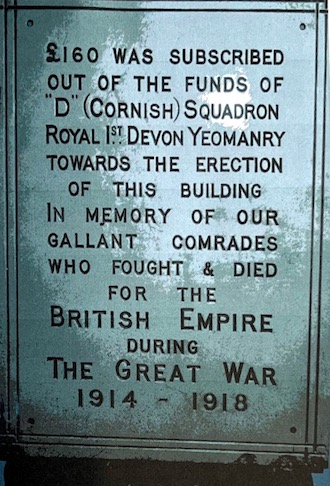 Memorial plaque β Bodmin
