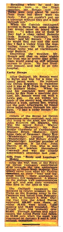 Press cuttings from the Cornish Guardian