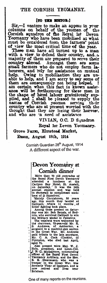 Press cuttings from the Cornish Guardian