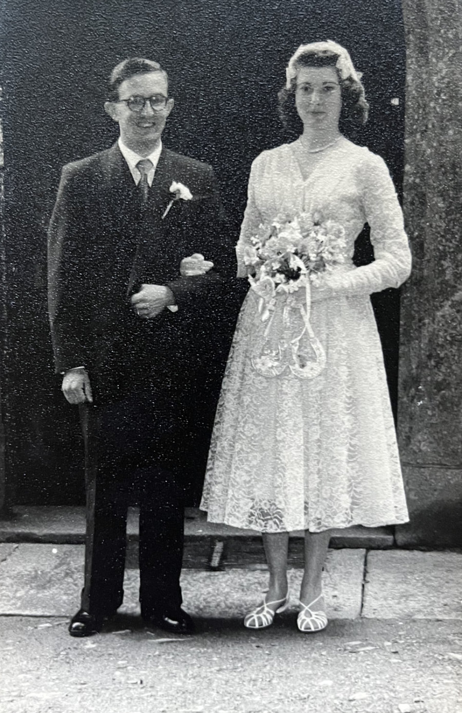 Edwin John Renals and Brenda Julyan — their wedding day