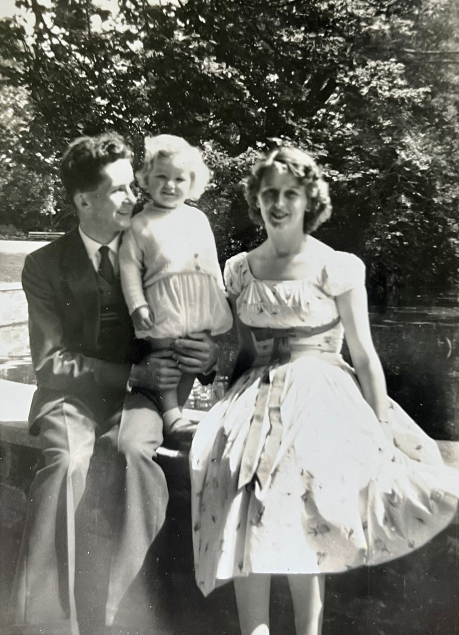 Roy, Andrew and Sheila Renals, Priory Park, Bodmin, summer 1957
