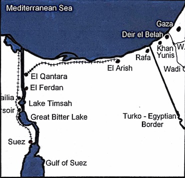 Map of the Sinai Peninsula